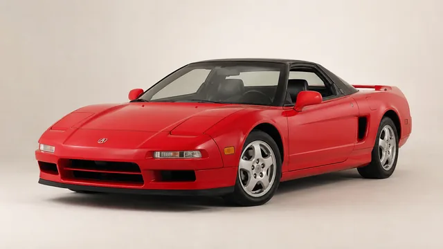 Acura NSX cupé deportivo, 1993 — vista delantera de tres cuartos