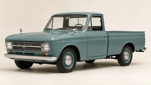 1965 Datsun 320 pickup — front three-quarter view