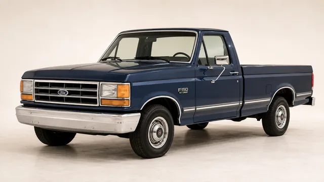 1989年式 Ford F-150 ピックアップ — 斜め前からの外観