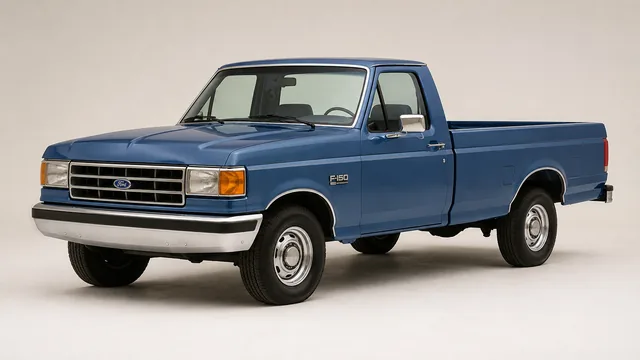 1990 Ford F-150 pickup — front three-quarter view