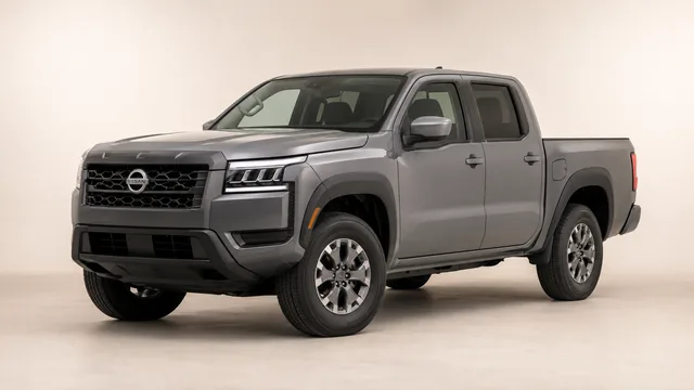 2026 Nissan Frontier pickup — front three-quarter view