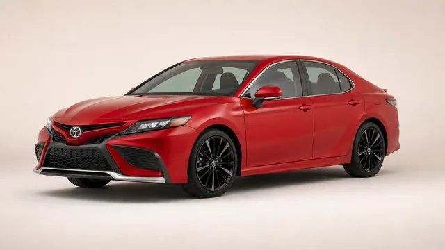 2022 Toyota Camry XSE V6 sedan — front three-quarter view
