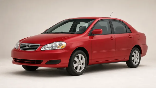 Toyota Corolla LE sedán, 2005 — vista delantera de tres cuartos