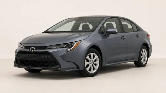 2026 Toyota Corolla sedan — front three-quarter view