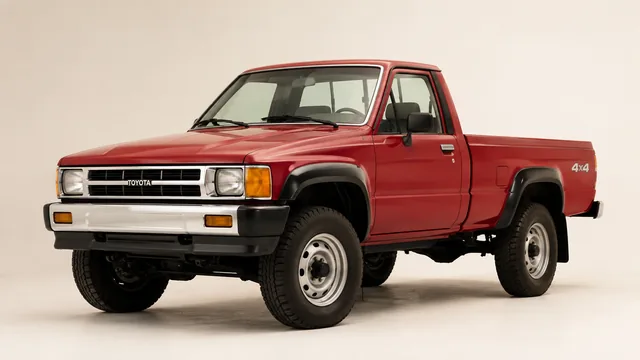 1989 Toyota Pickup regular cab — front three-quarter view